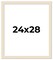 24x28 Wide Barnwood Picture Frame with UV-Resistant Acrylic & Acid Free Backing, Available in 6 Paint Finishes - Grey, Brown, White, and Black